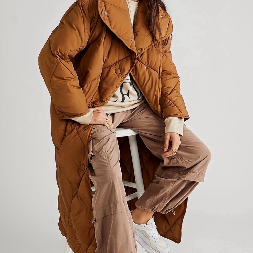 Free People We The Free Joanna Maxi Puffer Jacket in Creek Bend